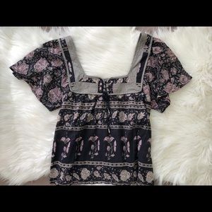 FREE PEOPLE ✨ floral shirt blouse